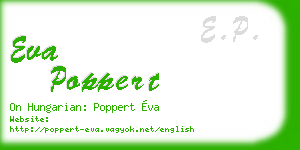 eva poppert business card
